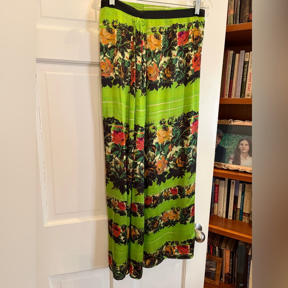 Floral Green Maxi Skirt: Calypso St Barth